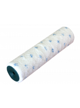 Manchon 25 cm points bleus sur fond blanc